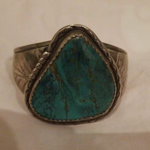 Turquoise silver cuff